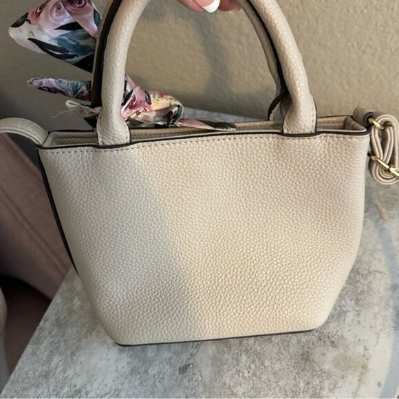 Nanette Lepore Mini Satchel Handbag with Floral Accent Scarf - Picture 4 of 9